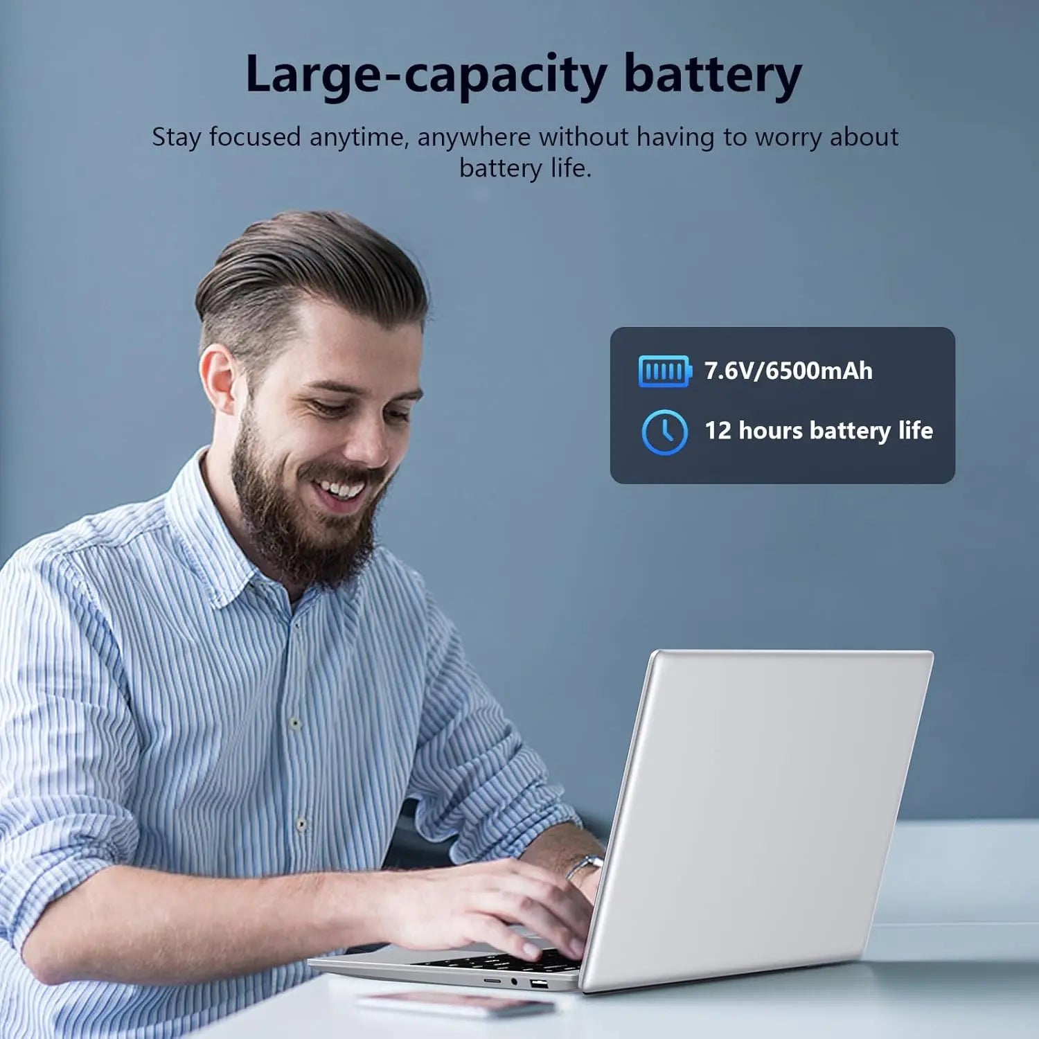 2026 Latest Laptop, 8GB RAM 512GB SSD Laptop, 15.6 Inch 2K FHD Display,Celeron N4020C Processor, Thin & Portable Laptop,Dual Wifi, USB 3.0*2, BT,200W Front Webcam,Full-Featured Type-C,6500Mah Battery